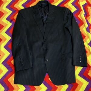 Brooks Brothers 1818 regent blazer black pinstripe jacket Made in Italy